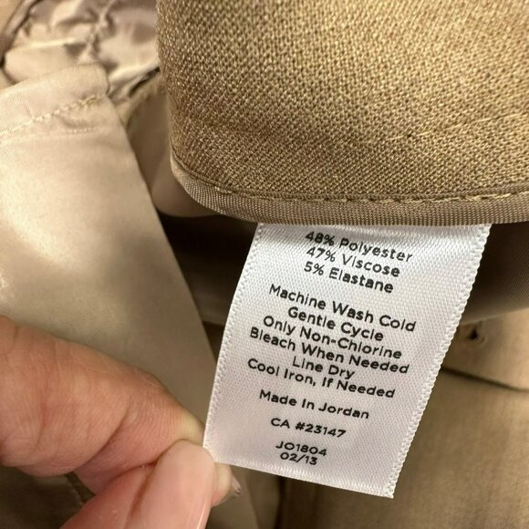 Talbots Curvy Fit Hazelnut Dress Pants Office  Size 12 - Picture 10 of 11